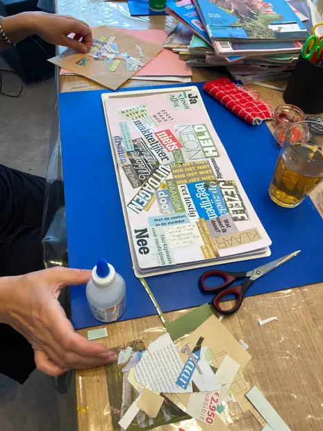 Werk van een cursist bij Atelier Marni
